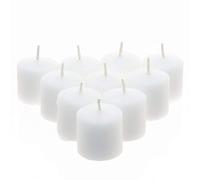 Atmosphera Lot de 10 bougies votives - Blanc