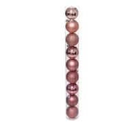 Fééric Lights and Christmas - Lot de 9 Boules de Noël "Colorama" 6cm Rose