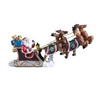 JJA Accessoire pour Village de noël Père Noël sur Son Traîneau - Feeric Christmas