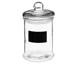 JJA Bocal en Verre 1.2L avec Sticker Noir