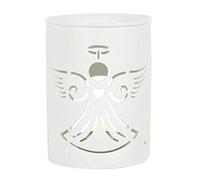 JJA Brûleur de cire - Motif ange blanc - Pour huiles essentielles, bougie chauffe-plat - Diffuseur de parfum - Convient pour la maison, le bureau, le salon, l'aromathérapie