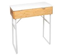 JJA Coiffeuse en Bambou Blanche Levia Five