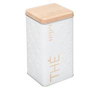 JJA Boîte à thé en vrac métal 5five Scandinave Nature blanc