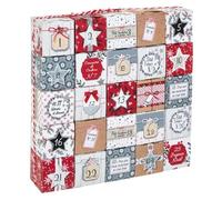 JJA Feeric Christmas - Calendrier de l'avent avec 25 Boîtes sur Un Support cartonné Rigide