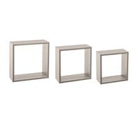 JJA Lot DE 3 Etageres Murale (L.24xP.12xH.24cm L.27xP.12xH.27cm L.30xP.12xH.30cm)