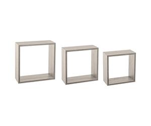 JJA Lot DE 3 Etageres Murale (L.24xP.12xH.24cm L.27xP.12xH.27cm L.30xP.12xH.30cm)