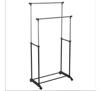 Generique – Portant pour vêtements Pan – Double à roulettes – Noir