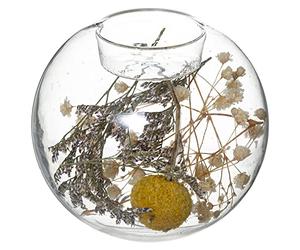 JJA - PHOTOPHORE Verre Fleurs SÉCHÉES Folk