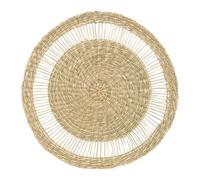 JJA Set de table rond tressé osier roseau 38 cm Nature