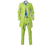 JJBA Pannacotta Fugo Perruque pour homme Vert uniforme | Ensemble complet pour Halloween, jeu de rôle d'anime, fête de carnaval