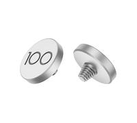 JJC 1 Pièce Bouton de libération Souple Compatible avec Appareil Photo numérique Leica Q3 43, Q3 Monochrom, Q3, Q2, Bouton d'obturateur à Trou fileté Plat (100e Anniversaire argenté)