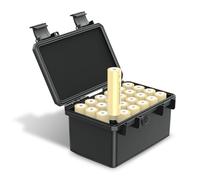 JJC 24 emplacements pour boîtier de batterie 21700, IP67 résistant à l'eau et aux chocs 21700, boîte de rangement de batterie avec support personnalisé, intérieur en EVA et valve de pression