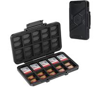 JJC 60 emplacements pour carte mémoire pour 40 cartes MicroSD SDXC SDHC + 20SD SDXC SDHC, boîte de stockage et organisateur anti-choc