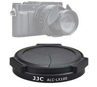 JJC ACLX100 Capuchon de protection automatique pour objectif Panasonic Lumix LX100 / LX100 II / Leica D-LUX Typ 109 D-LUX 7, LX100II Mark II M2, bouchon d'objectif d'appareil photo Leica D LUX 7 Noir
