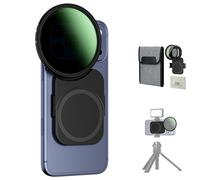 JJC Adaptateur de montage de filtre de téléphone de 67 mm avec filtre ND à densité neutre variable ND2-128 (7 arrêts) pour iPhone 17 16 15 14, 17 16 15 14 Pro Max, 17 16 15 14 Pro, 17 16 15 14 Plus
