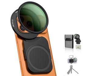 JJC Adaptateur de Montage de Filtre de téléphone de 67 mm avec Filtre ND à densité Neutre Variable ND2-128 (7 arrêts) pour iPhone 17 16 15 14, 17 16 15 14 Pro Max, 17 16 15 14 Pro, 17 16 15 14 Plus