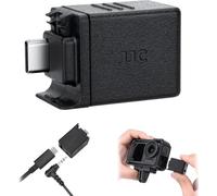 JJC Adaptateur Osmo Action 5 Pro 4, adaptateur audio micro 3,5 mm pour DJI Osmo Action 5 Pro/4, prend en charge l'entrée microphone externe pour l'enregistrement vidéo, convertisseur de microphone