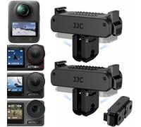 JJC Adaptateur Support Magnétique pour DJI Osmo Action 5 Pro 4 3 Caméra | Lot de 2 Support Démontage Rapide pour Action 5 Pro 4 3, avec Double Griffe Pliable & Filetage 1/4"-20 pour Accessoires