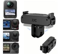 JJC Adaptateur Support Magnétique pour DJI Osmo Action 5 Pro 4 3 Caméra | Support Démontage Rapide pour Action 5 Pro 4 3, avec Double Griffe Pliable & Filetage 1/4"-20 pour Accessoires Action Cam