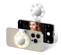 JJC Anneau Lumineux magnétique à LED Selfie Ring Light pour Selfie avec 3 Niveaux de luminosité - s'accroche au téléphone, Design Rabattable, Rechargeable en Type-C pour Iphone 15 14 13