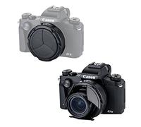 JJC Auto Lens Cap avec hot shoe Housse pour Canon PowerShot G1 X Mark III Camera - Noir