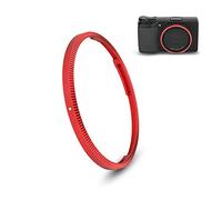 JJC Bague de décoration d'objectif en métal pour Ricoh GR III GR3 Accessoires Remplace Ricoh GN-1 Ring Cap Rouge