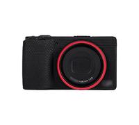 JJC Bague décorative en métal pour appareil photo numérique Ricoh GR IIIx, remplace le cache bague original Ricoh GN-2 - Rouge