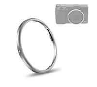JJC Bouchon de bague de décoration d'objectif en métal pour Ricoh GR III GR III HDF GR3 GR3 HDF Accessoires de rechange Ricoh GN-1 Anneau Cap - Argent