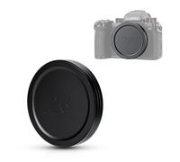 JJC Bouchon d'objectif en aluminium pour Panasonic Lumix S 26 mm f/8 à monture L, S-R26E 26 mm F8 avec intérieur en EVA souple, noir