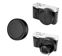 JJC Bouchon d'objectif en métal à ouverture et fermeture automatique compatible avec appareil photo Panasonic ZS99, TZ99, design interne en EVA et silicone, couvercle d'objectif (pas de vignettage)