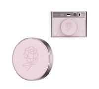 JJC Bouchon D'objectif en Métal pour Fujifilm Fuji Insta. Mini Evo, Accessoires Mini Evo en Aluminium avec Surface en Cuir et Intérieur en EVA Souple, Rose Doux