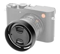 JJC Cache-Objectif Ronde en Métal Compatible avec Appareil Photo Numérique Leica Q3 43, Q3, Monochrom, Q2 Q, Pare-Soleil avec Kit de Cache-Objectif, remplace Cache-Objectif Ronde Leica 19657 (Noir)