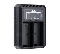 JJC Chargeur de batterie USB double compatible avec Olympus E-M1X, E-M1 II | E-M1 III, câble micro-USB inclus, indicateur de charge LED, pour batterie BLH-1