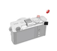 JJC Coque complète en métal Thump Up Grip avec déclencheur Compatible avec appareil photo Fujifilm X-E5, XE5, revêtement en silicone, poignée Thump Anti-poussière et antidérapante, argent
