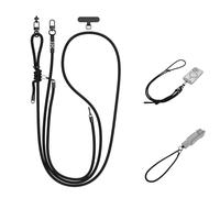 JJC Cordon Téléphone Portable pour DJI Osmo Pocket 3 & Protection Objectif | Laniere Pocket 3 Bandoulière Réglable Noire, avec Patch pour iPhone 17 16 15 14 13 12 11 X Pro Max Plus et Autres Smartphones