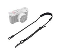 JJC Courroie de Cou en Polyester pour Leica D-Lux8 D-Lux7 LX100, LX100II, PowerShot G5X G7X G9X Fuji XT30III XT30II XT30 X-E5 Appareil Photo Compact Sans Miroir avec Lanière Réglable 84 à 128cm, Noir