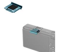 JJC Couvre-griffe en métal avec plaque en silicone compatible avec Ricoh GR4, GRIV, GR IV HDF, appareil photo numérique monochrome, capuchon de griffe anti-poussière, anti-taches et rayures (bleu)