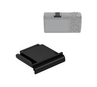 JJC Couvre Griffe Métallique Compatible avec Ricoh GR IV HDF GRIV Monochrome, Cache Protège Griffe Durable avec Patin Antidérapant en Silicone pour GR4, Noir