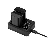 JJC DCH-E6TC Chargeur Double Pour Canon LP-E6 / LP-E6N