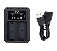 JJC Double Adaptateur Chargeur USB pour Olympus OM-D E-M1 Mark II, E-M1 Mark III, E-M1X, Batterie Chargeur Olympus BLN-1