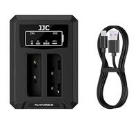 JJC Double chargeur de batterie avec port de type C pour Fujifilm NP-95 pour batterie Ricoh DB-90, chargeur pour Fuji X100T, X100S, X100, X30, X-S1 GXR