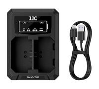 JJC Double chargeur de batterie avec port de type C pour Sony NP-FZ100, chargeur pour Sony FX3, FX2, ZV-E10II, ZV-E1 A1 A1II A9 A7CII A7C A6600 A6700
