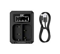 JJC Double chargeur de batterie USB Type-C compatible avec Olympus OM System OM-1 Mark II, OM-1, OM-3, BLX-1, remplace le chargeur de batterie d'origine Olympus BLX-1