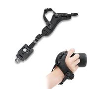 JJC Dragonne sans miroir compatible avec Canon EOS R50 R50V R100 M50 Mark II pour Nikon COOLPIX P6000 P530 B700 L840 L820 L810 L310 et autres appareils photo avec cosses compactes à fente - Noir