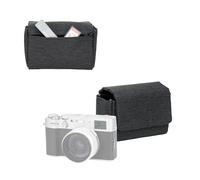 JJC Étui compact pour appareil photo avec tissu polyester Oxford durable (fermeture magnétique) pour objectif Fuji X100VI X-E5 w XF23 mm XF27 mm F2.8 et PowerShot V1, sac de rangement de protection