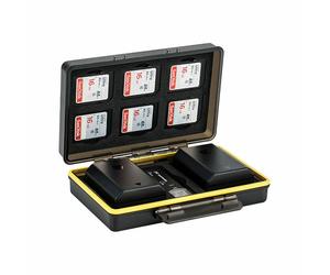 JJC - Etui de rangement 6 x cartes mémoires et 2 x batteries