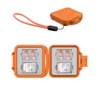 JJC Étui de rangement fin et portable pour 4 cartes SD et 8 cartes Micro SD, résistant à l'eau, résistant aux chocs, support de rangement TF ultra fin avec mousse EVA pour photographie drone et voyage