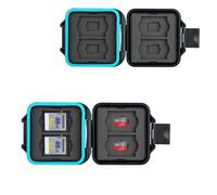 JJC Étui de Rangement pour Cartes SD Micro SD, Boîte Organisateur 8 Fentes pour 4 SD SDXC SDHC et 4 MicroSD TF, Protège-Cartes Compact Livré avec Lanière Anti-Perte et Outil D'extraction