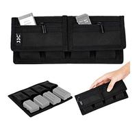 JJC Étui de Rangement pour Cartes SD SDHC SDXC/Micro SD/XQD + 4 emplacements pour Batterie pour Appareil Photo Canon LP-E6 LP-E17 Sony NP-F550 NP-FW50 NP-FZ100 Fujifilm NP-W126 Nikon EN-EL15 EN-EL14
