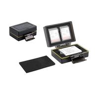 JJC Étui multifonction pour carte SD compatible avec Ricoh DB-110 pour Olympus LI-90B, 1 batterie + 2 étuis pour cartes SD, EVA souple personnalisé, résistant aux chocs, à l'eau, à la poussière, aux